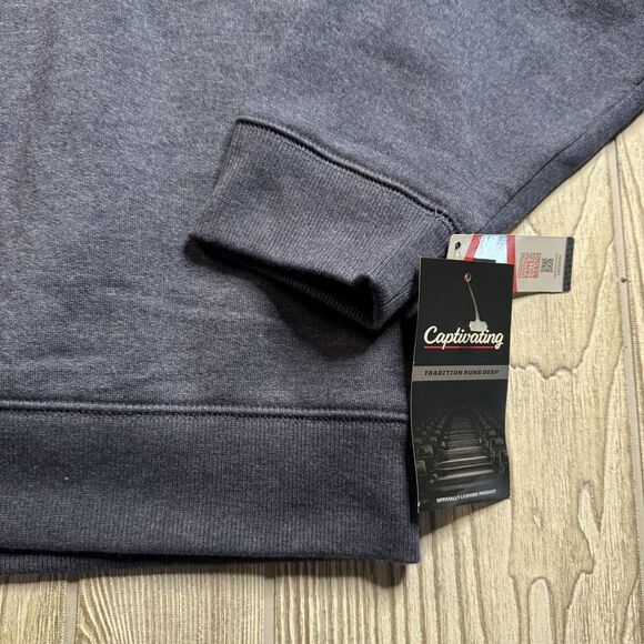 WVU West Virginia Mountaineers Crewneck Sweatshirt Men’s M Gray Sewn New - Picture 4 of 10